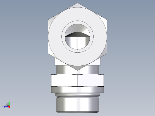 卡套式工业通用硬管接头EO_Adjustable_Locknut_elbow_WEE25SMORCF右视缩略图