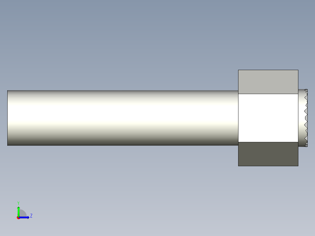 定位配件(B)BUH-3D多系列多零件图纸模型左视图