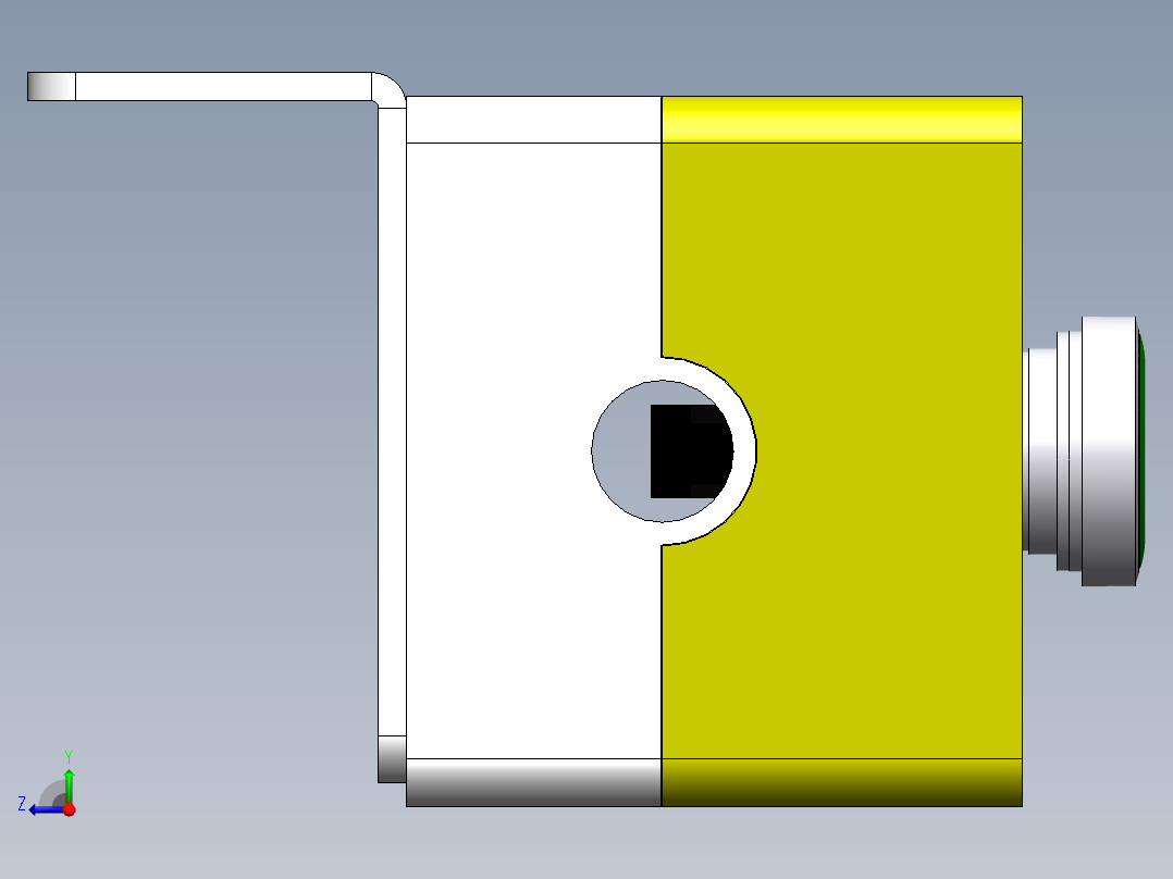 单按钮按钮盒组件（天逸）右视图