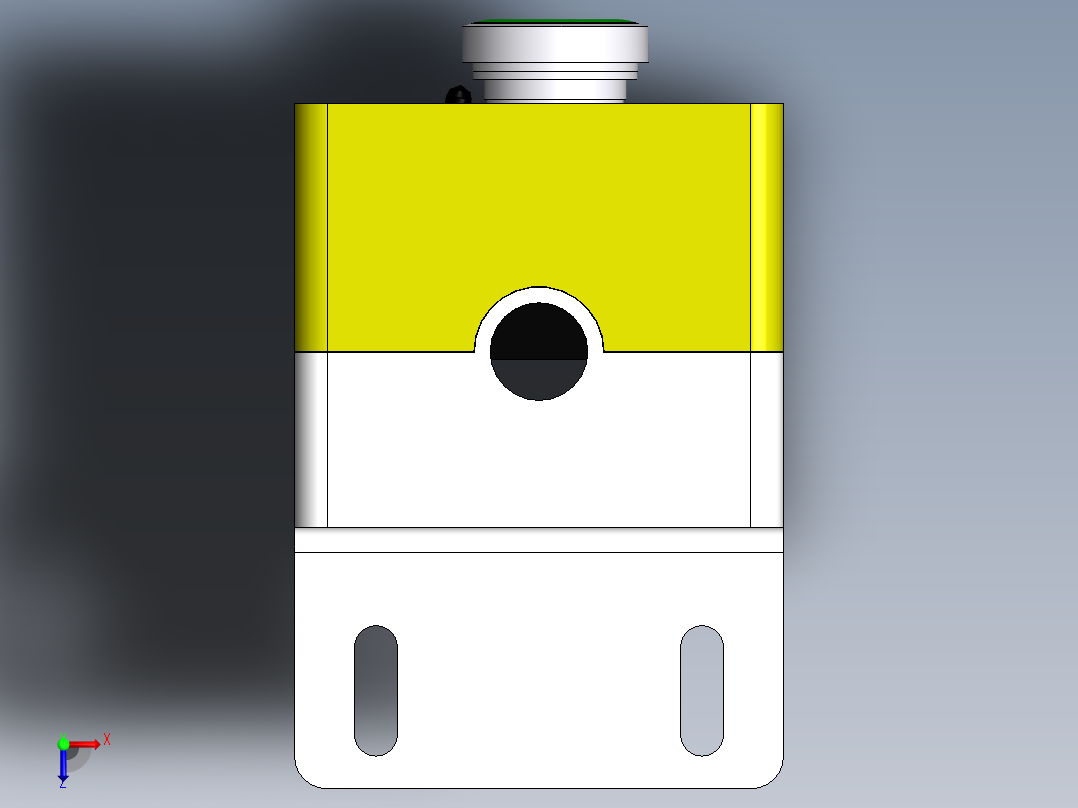 单按钮按钮盒组件（天逸）俯视图