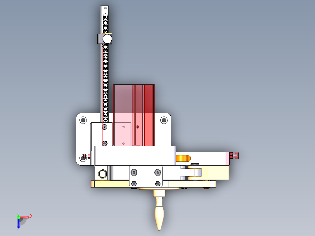 辐条切割穿线机俯视图