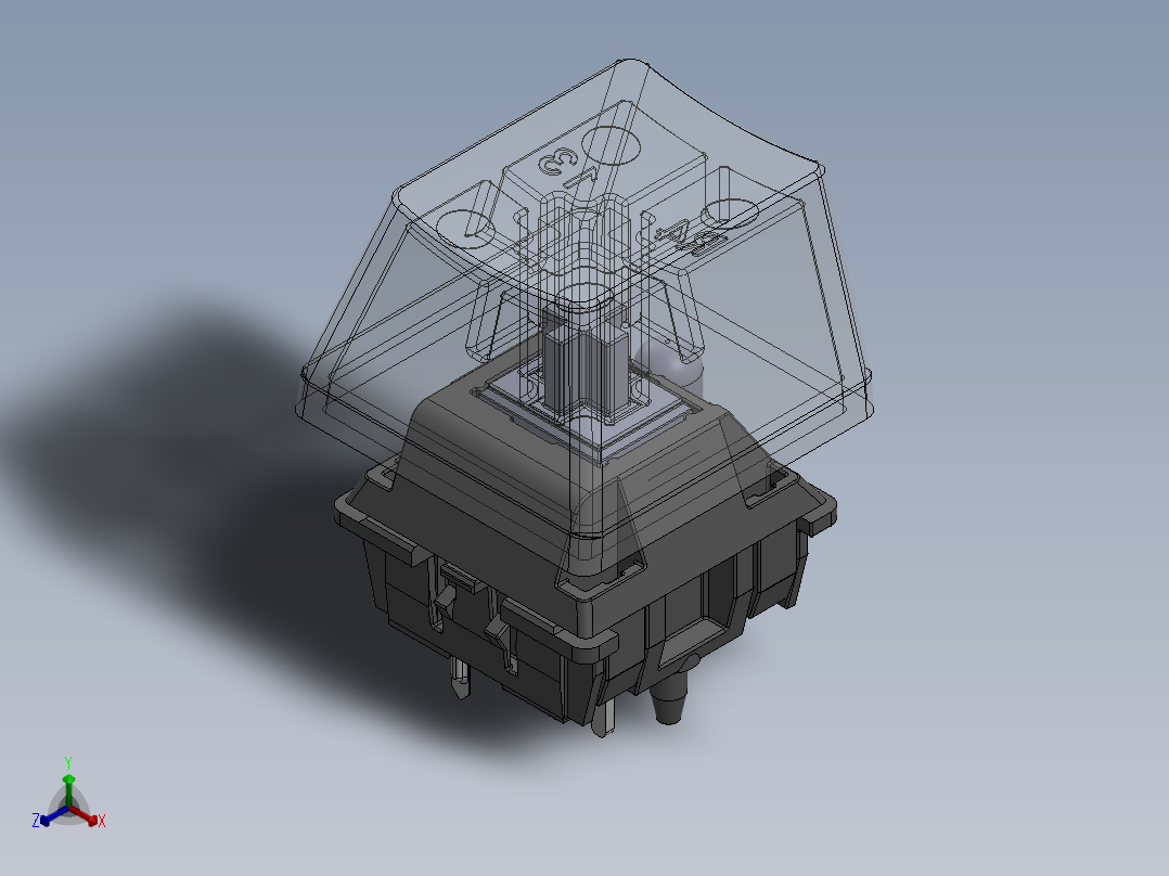 机械键盘正等轴测图