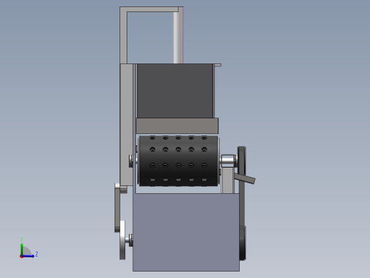 鲜枣去核机的设计【红枣去核机】论文+CAD图纸 +SW三维图+step、x_t三维通用格式+开题报告+任务书……大枣红枣冬枣鲜枣去核机左视缩略图
