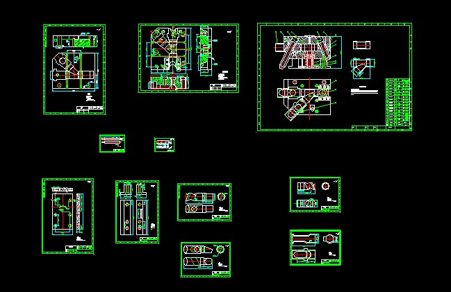 斜三通注塑模具斜导柱抽芯CAD图 机械设计参考资料设计素材