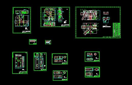 斜三通注塑模具斜导柱抽芯CAD图 机械设计参考资料设计素材缩略图