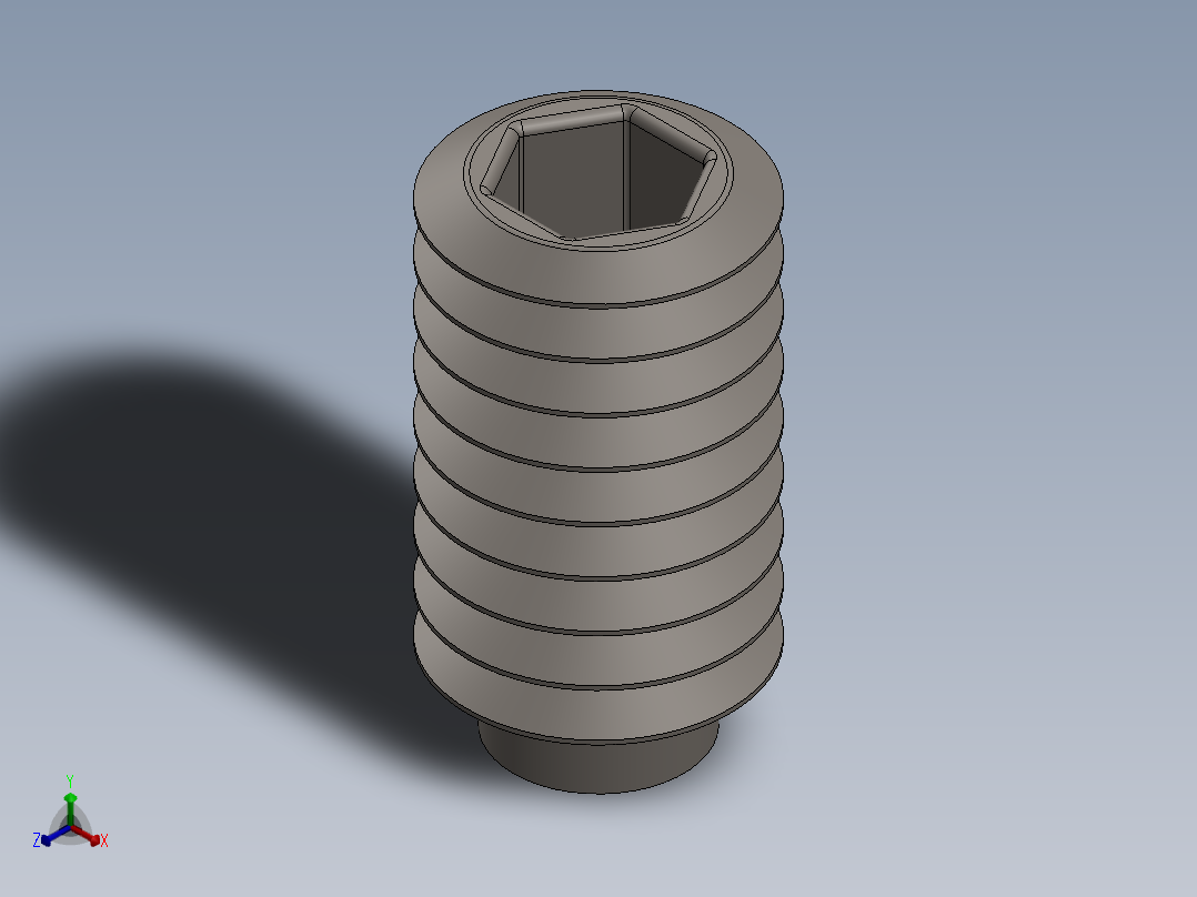 紧固件-0.3125 Allen Screw正等轴测图