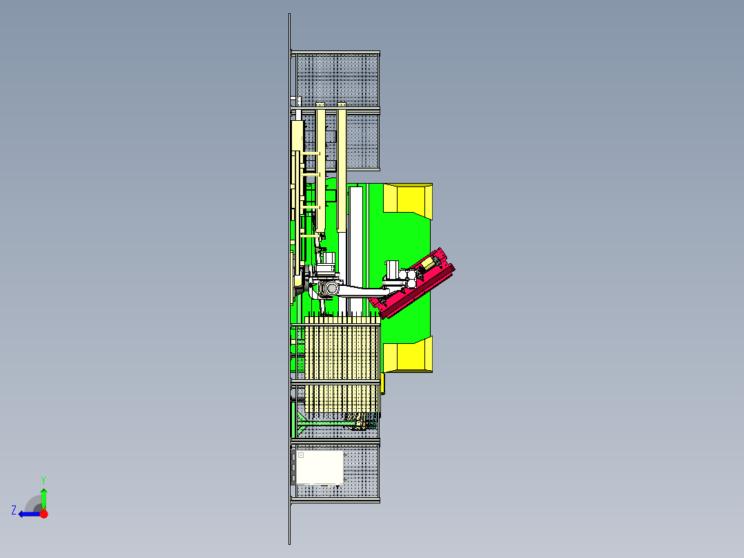 厚板折弯工作站右视图