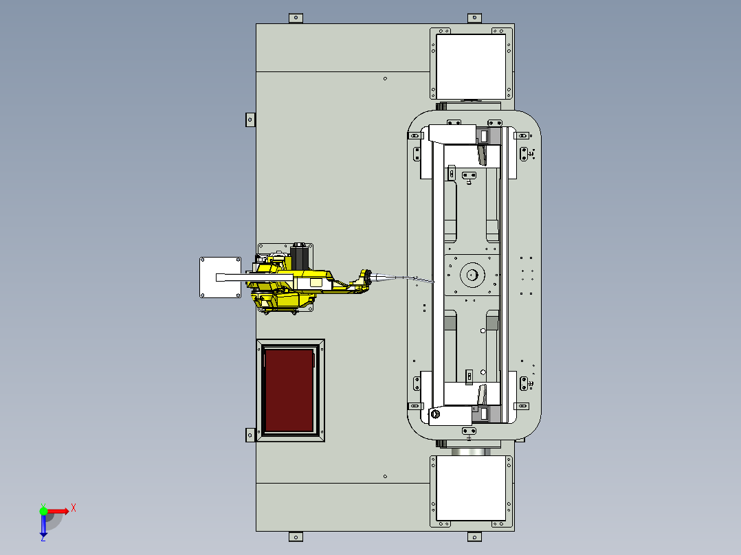 变位机聚成俯视图