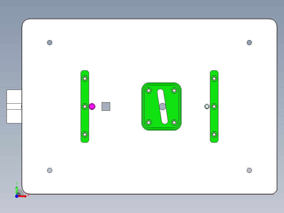 X1-笔记本CNC工装夹具三维模型CNCDAMO-0116前视图