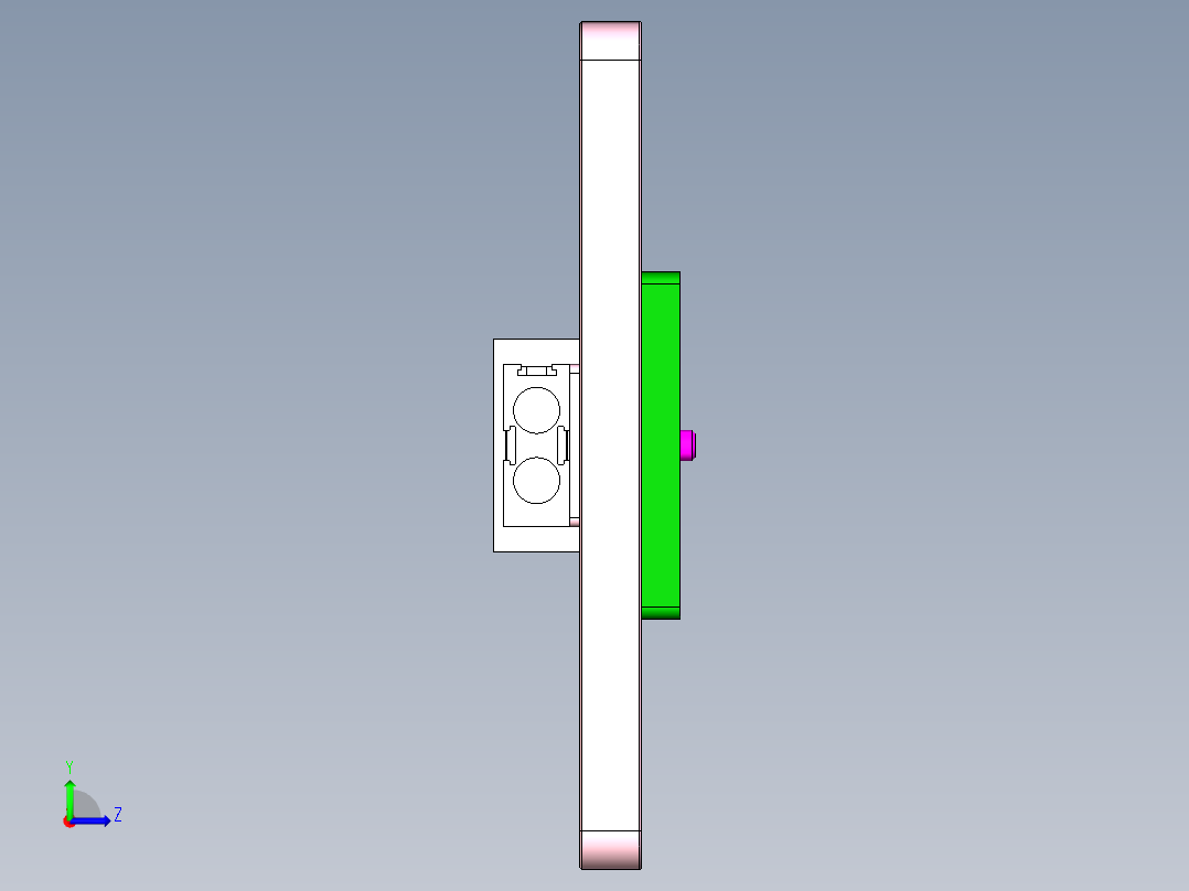 X1-笔记本CNC工装夹具三维模型CNCDAMO-0116左视图