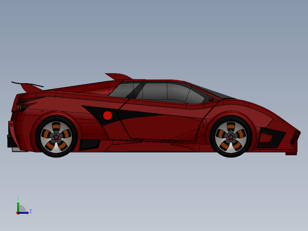 兰博基尼左视图