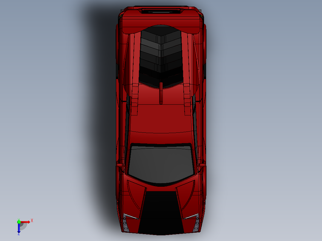 兰博基尼俯视图