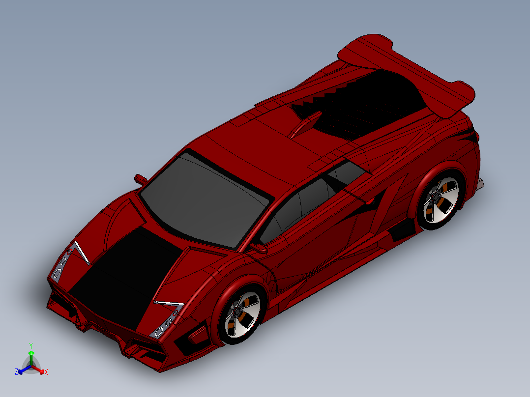 兰博基尼正等轴测图