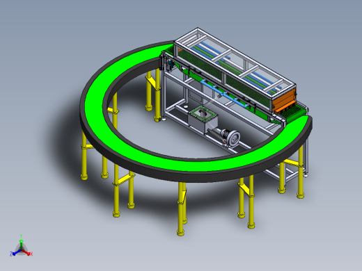 精密电子自动除尘生产线sw17可编辑正等轴测缩略图