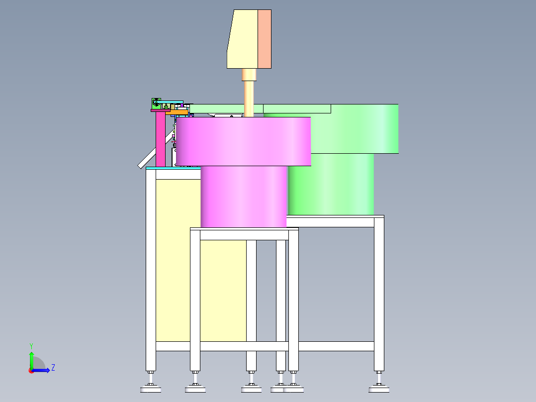 卡扣组装设备sw21可编辑左视图