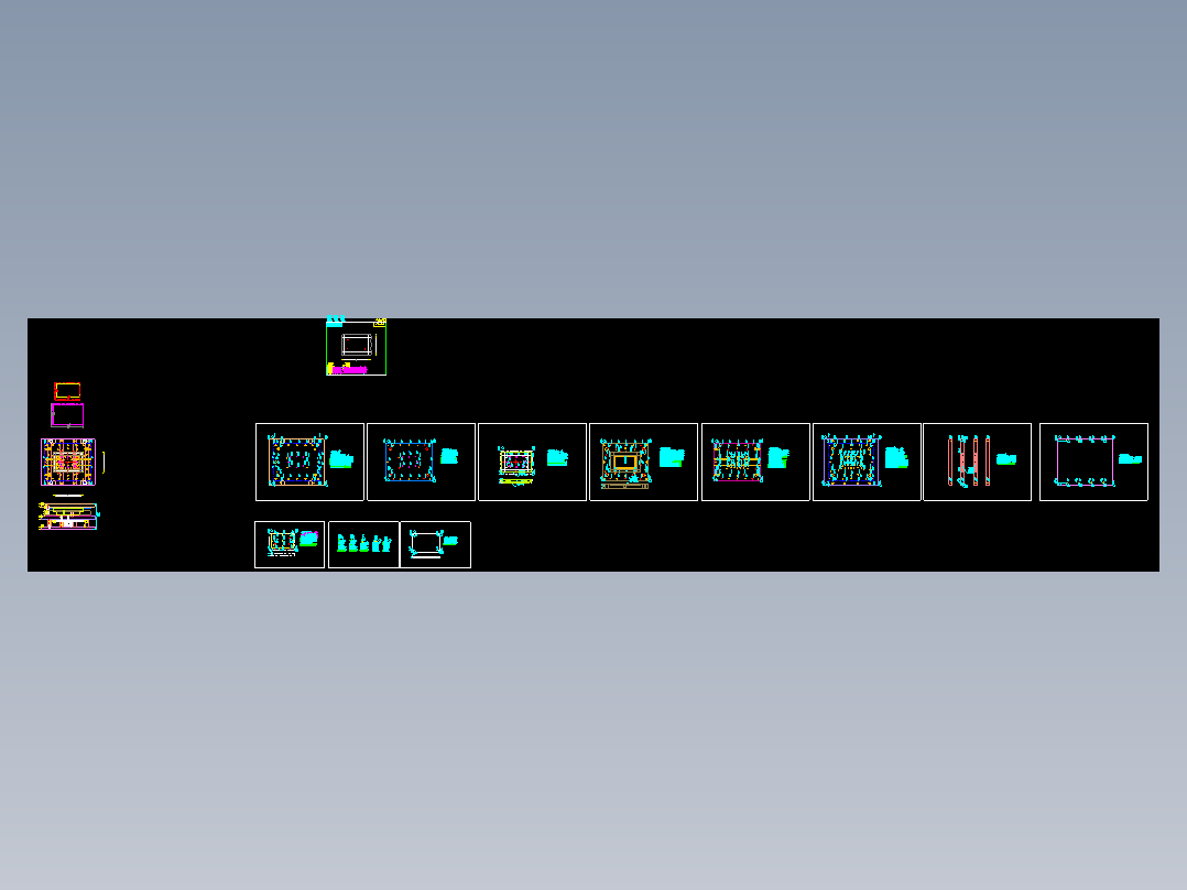 笔记本A面外壳切角冲弧度模具设计图