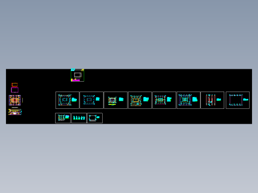 笔记本A面外壳切角冲弧度模具设计图