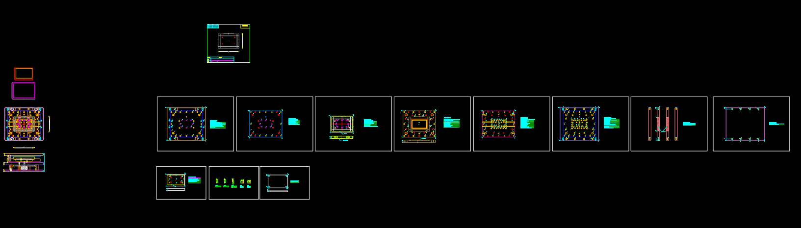 笔记本A面外壳切角冲弧度模具设计图