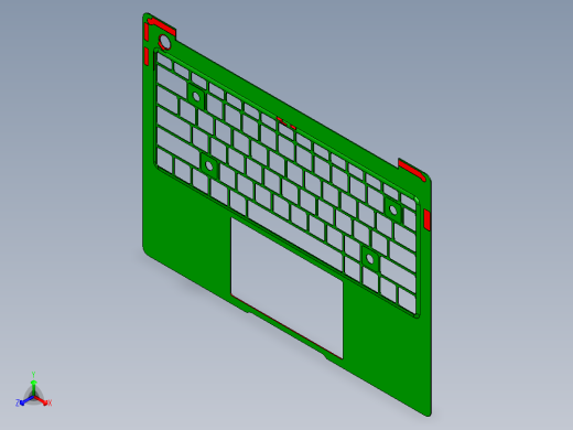 轻薄款笔记本C壳铣内腔程序模型