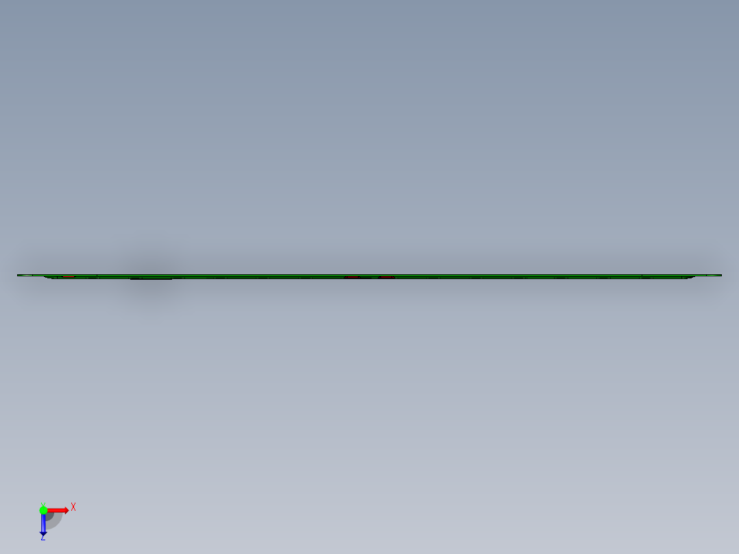 轻薄款笔记本C壳铣内腔程序模型俯视图