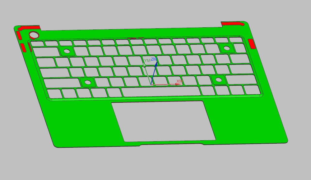 轻薄款笔记本C壳铣内腔程序模型
