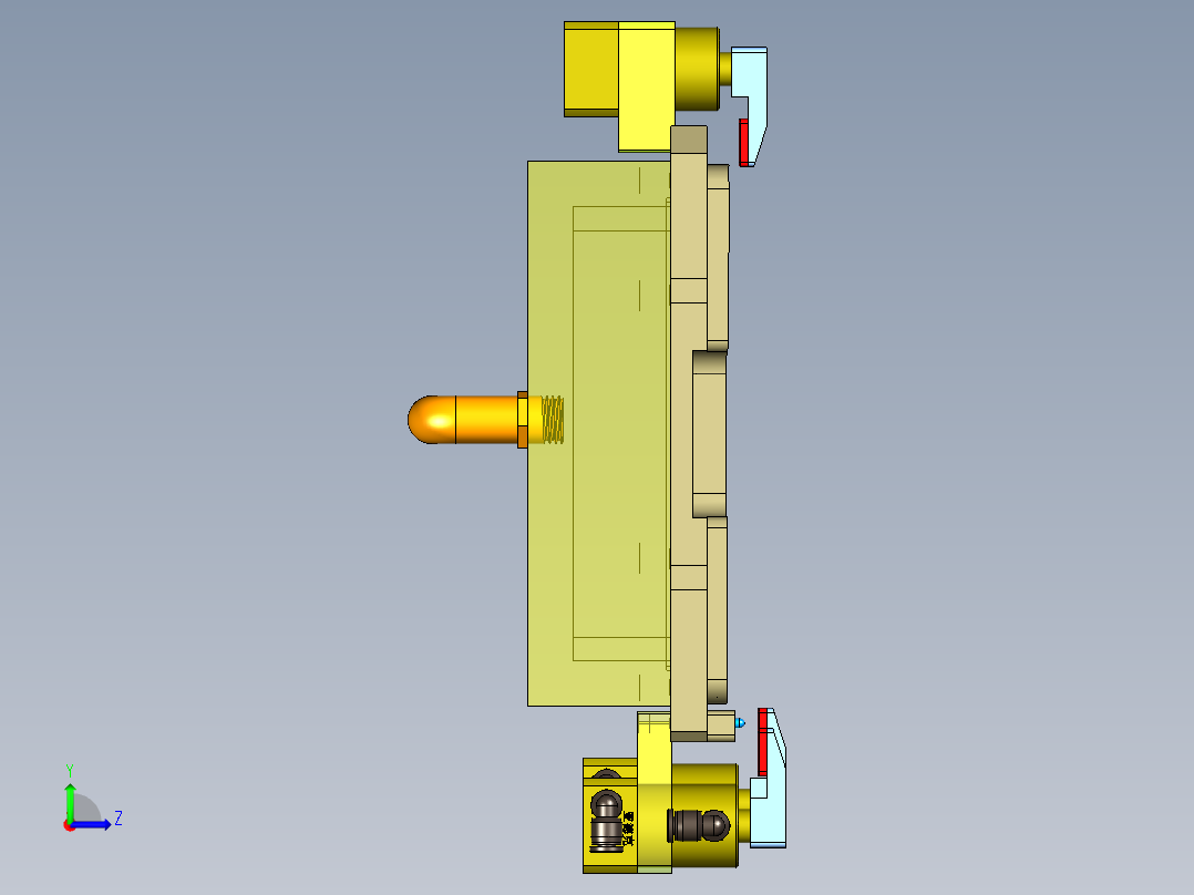 FDQ30-笔记本CNC工装夹具三维模型CNC4-190408左视图