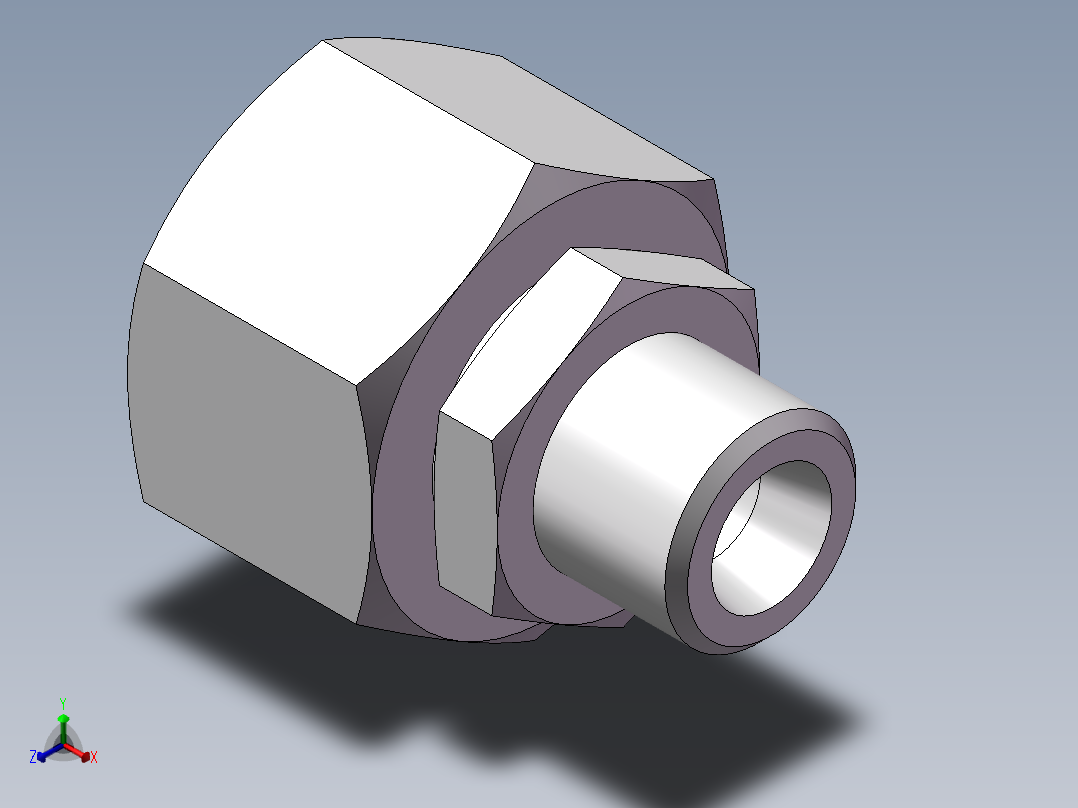 直通变径接头、2D-16-24主视图