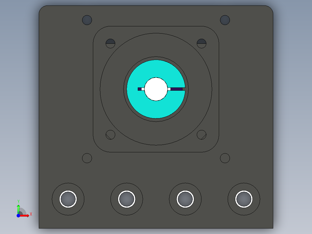 紧凑型螺杆传动机构前视图