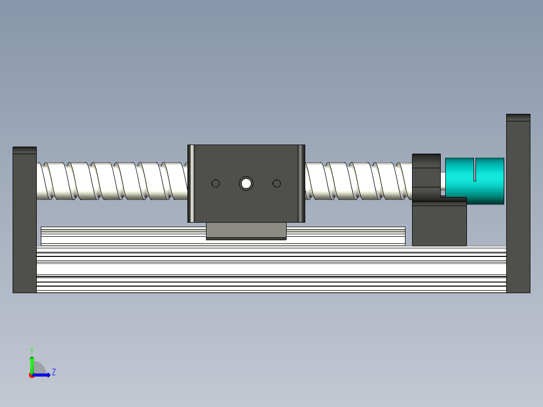 紧凑型螺杆传动机构左视图