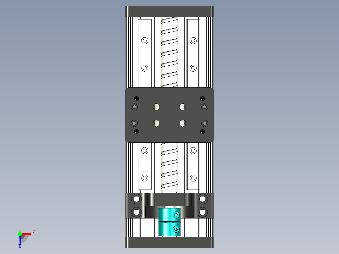 紧凑型螺杆传动机构俯视图