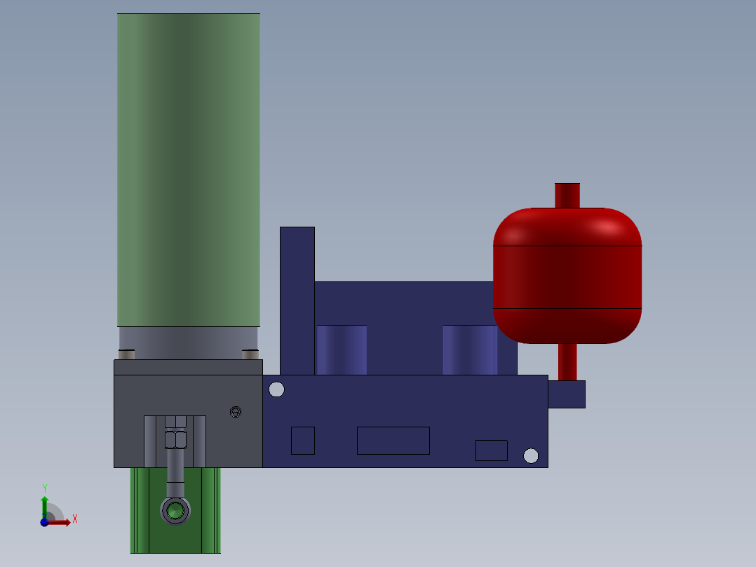 紧凑型定制液压装置前视图