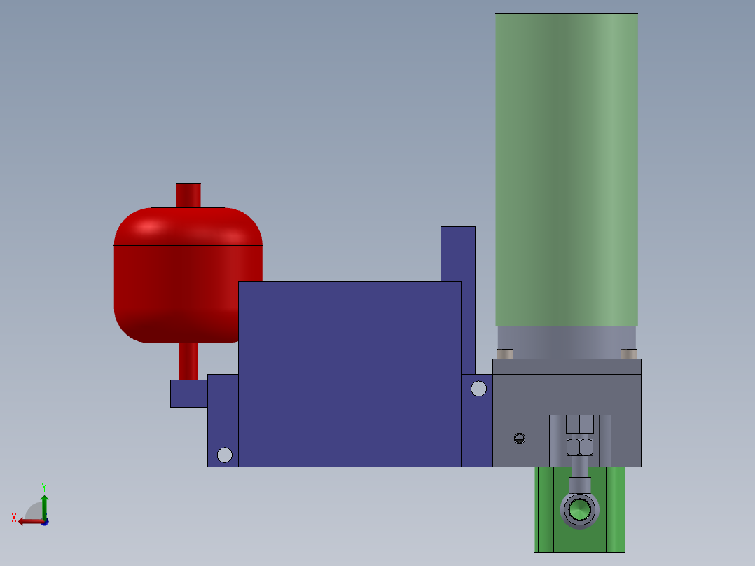 紧凑型定制液压装置后视图