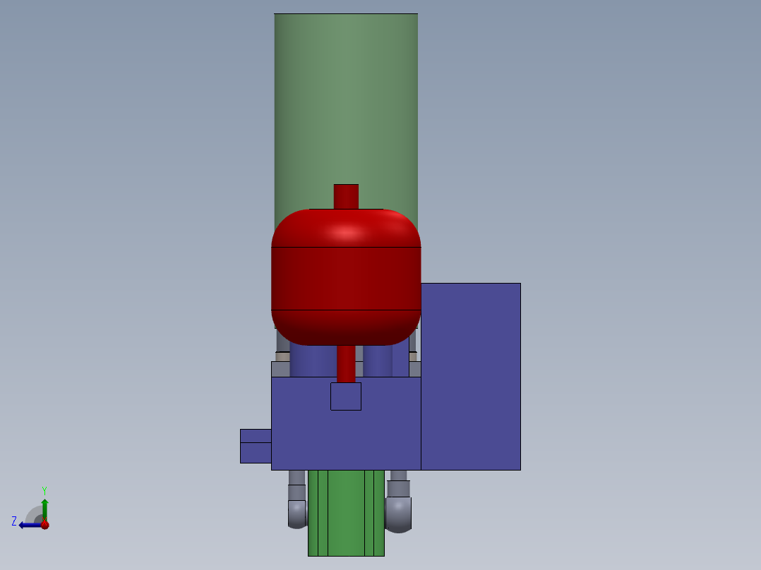 紧凑型定制液压装置右视图
