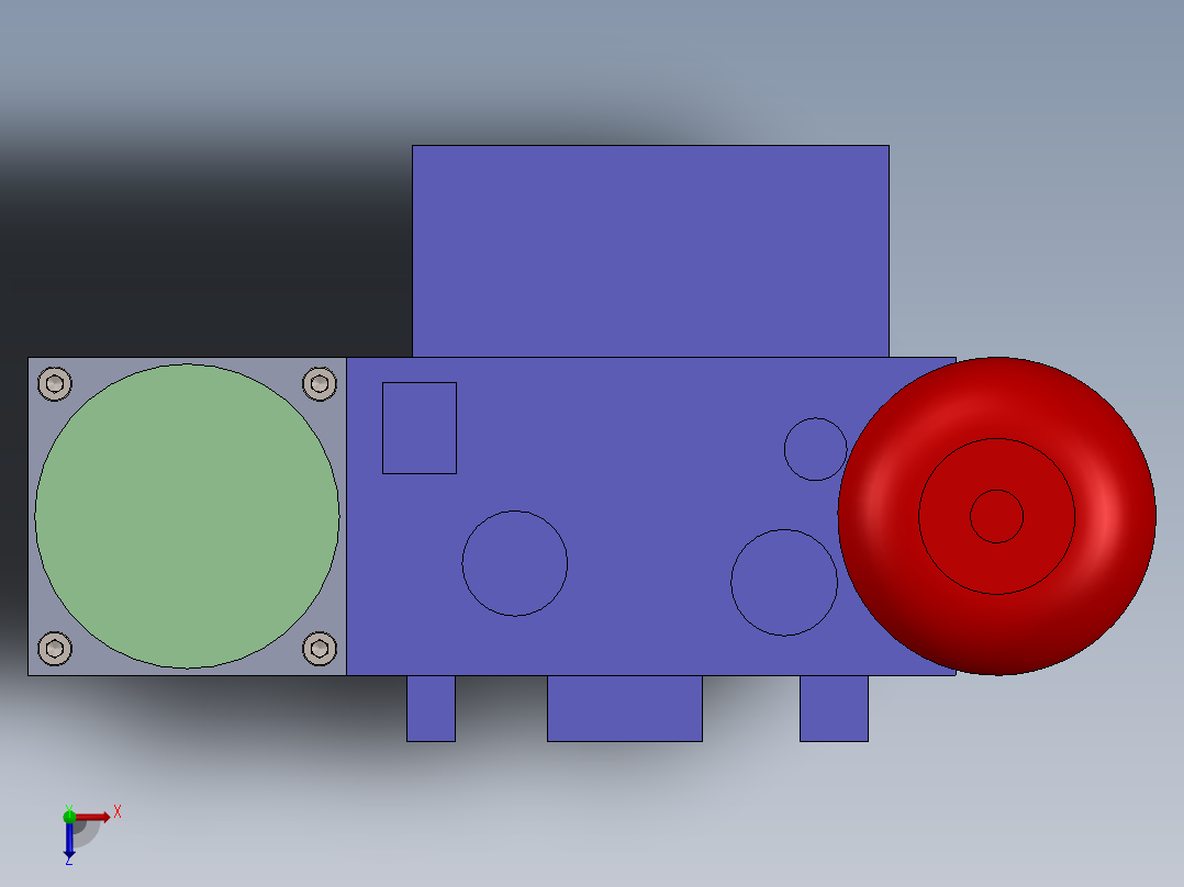 紧凑型定制液压装置俯视图