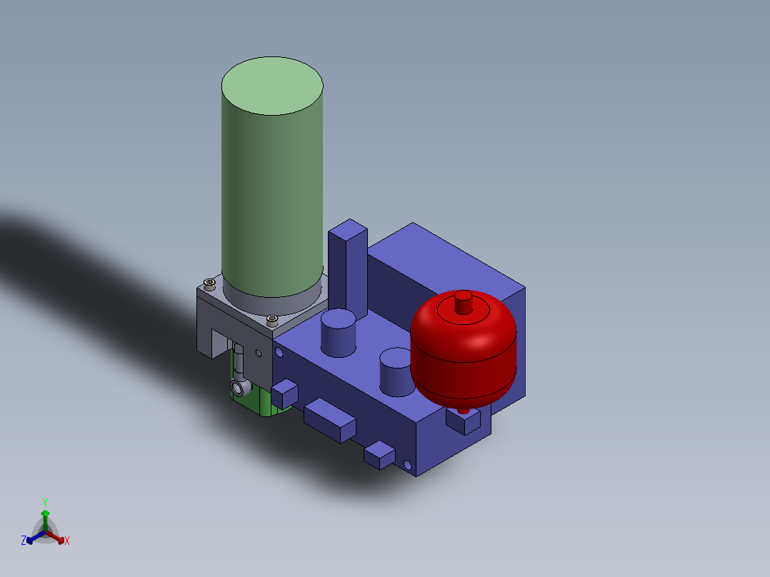 紧凑型定制液压装置正等轴测图
