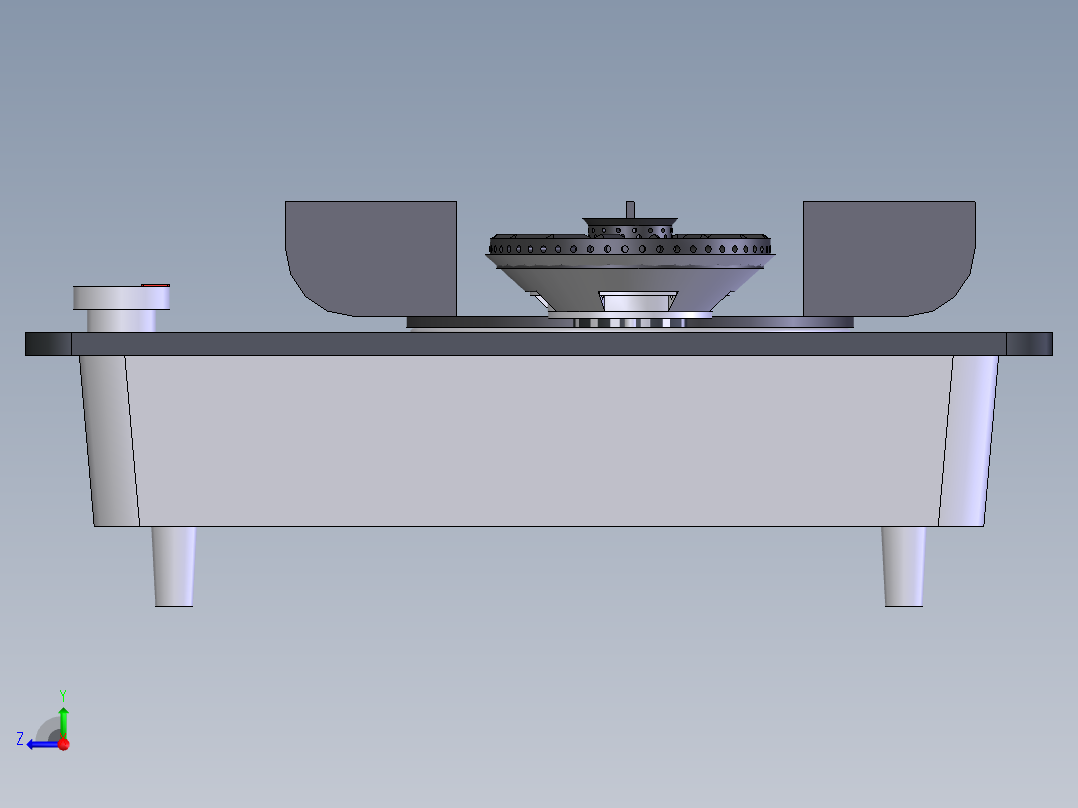 双头燃气灶右视图