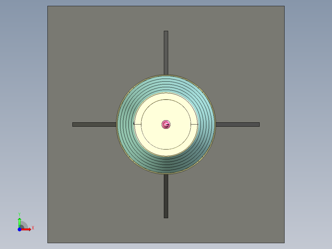 站立吊顶两用台灯前视图