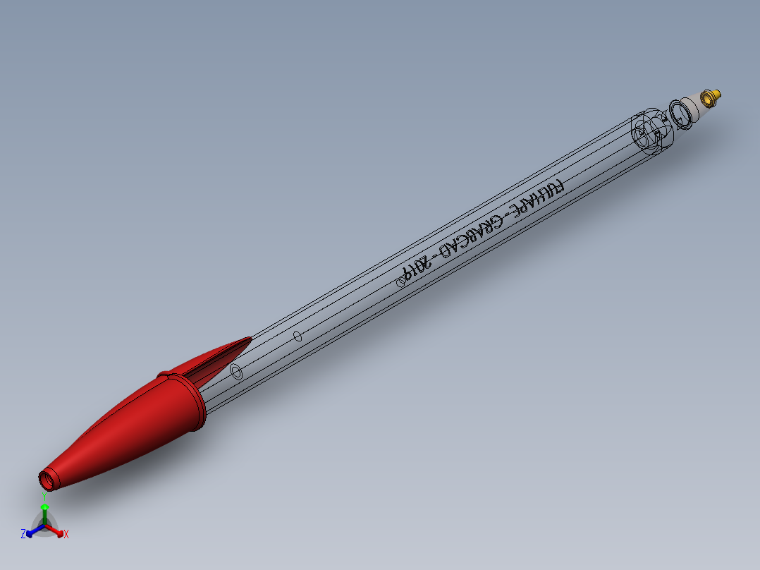 笔、中性笔、铅笔(9)正等轴测图