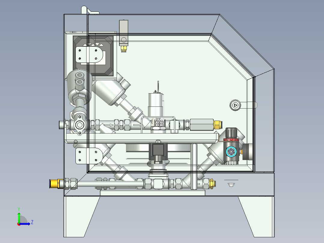 流体酸碱检测设备左视图