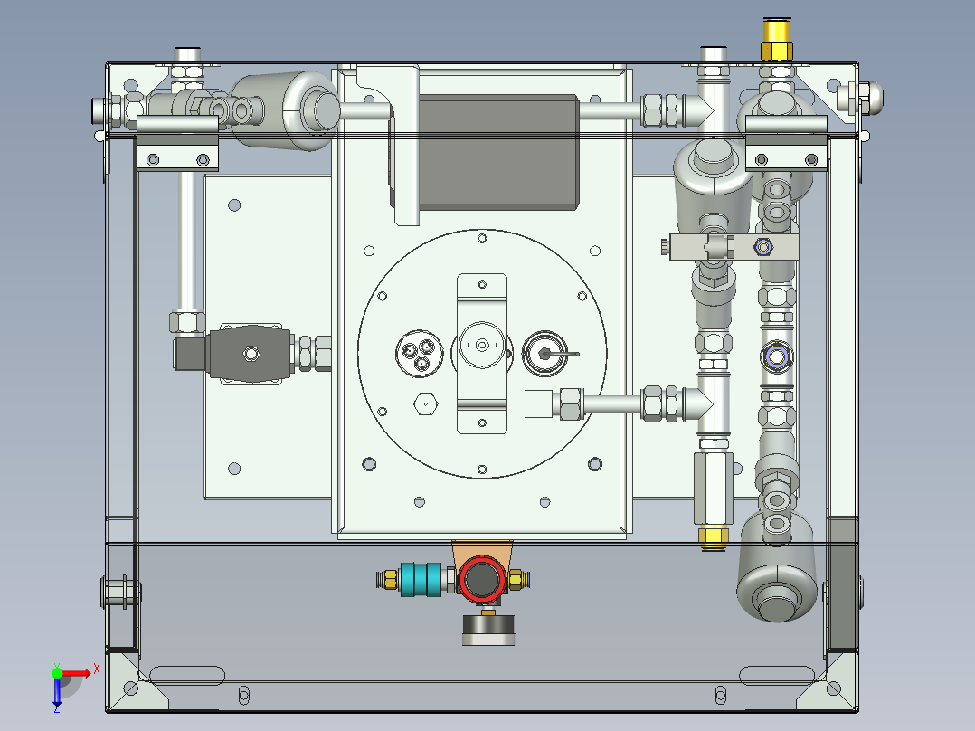流体酸碱检测设备俯视图