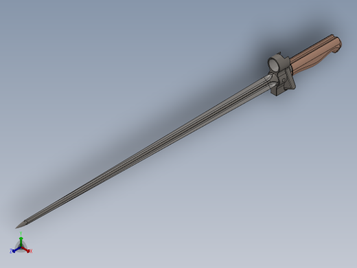 刺刀、刀(4)正等轴测缩略图