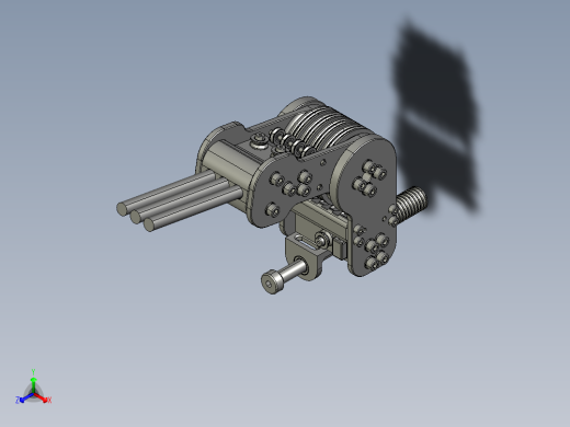 带集成块和滑车减少功能的电缆驱动接头正等轴测缩略图