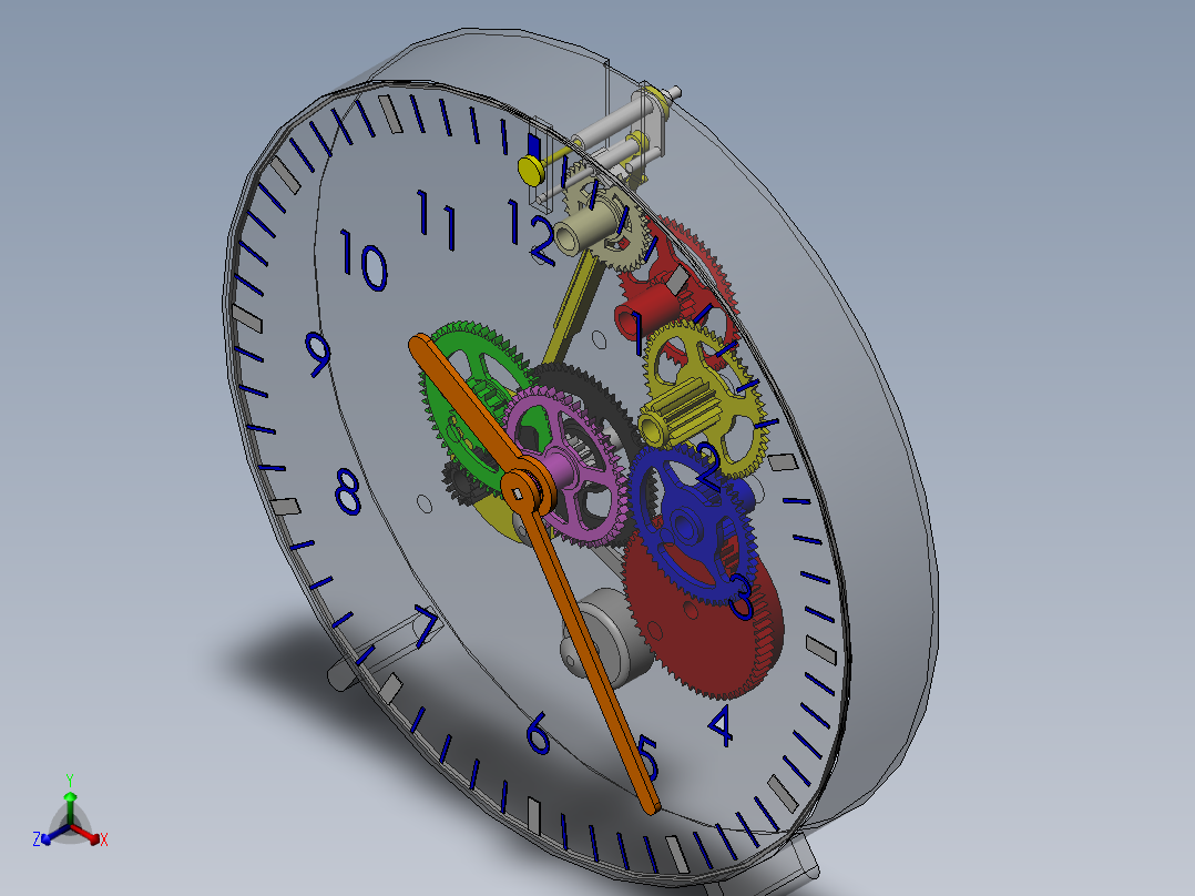 齿轮和钟摆的时钟