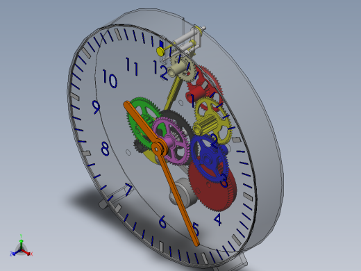 齿轮和钟摆的时钟