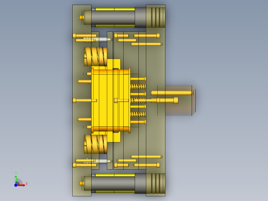 压板冲压模具设计前视图