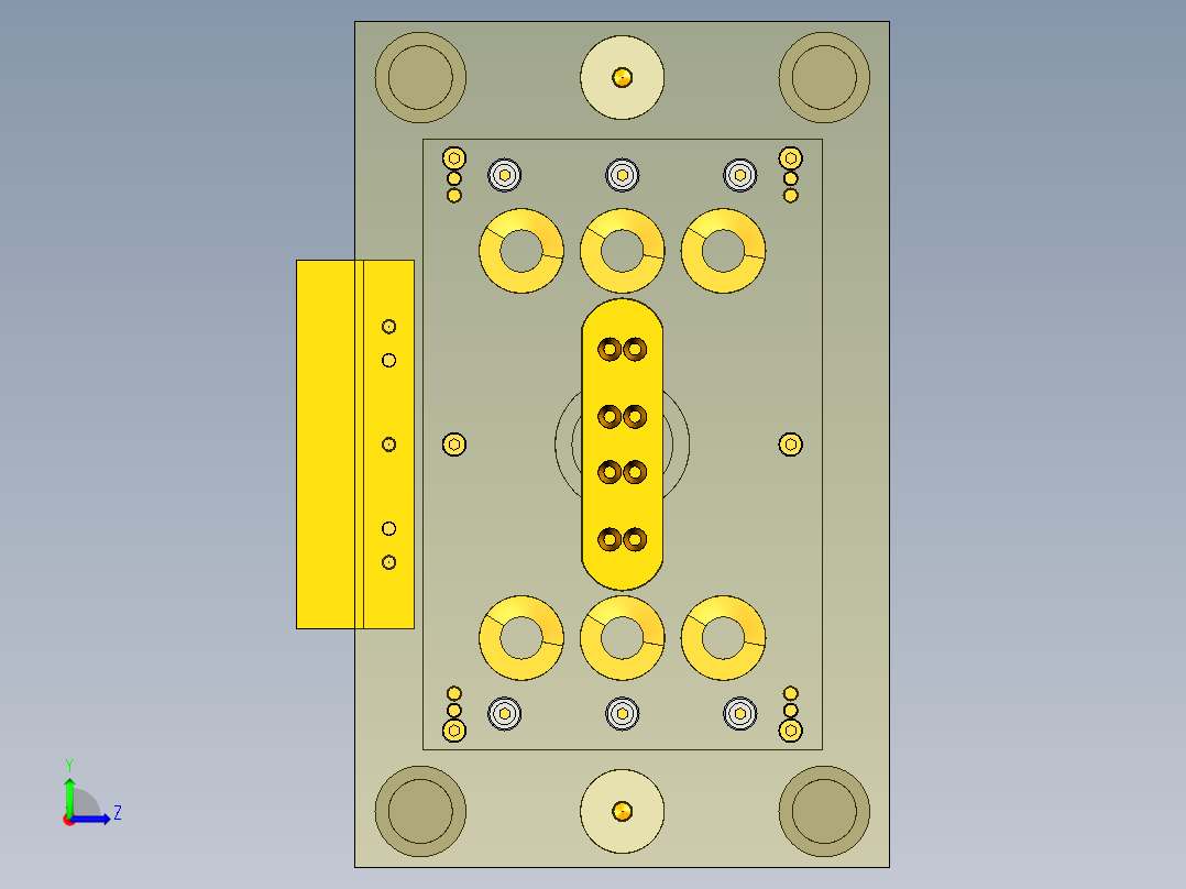 压板冲压模具设计左视图