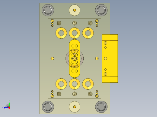 压板冲压模具设计右视缩略图