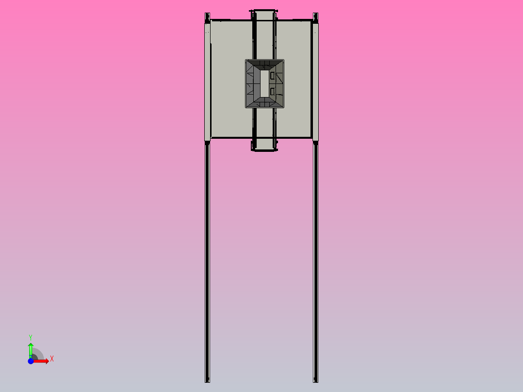 工厂钢架平台前视图