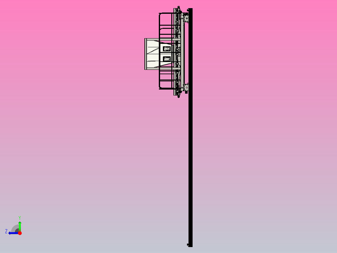 工厂钢架平台右视图