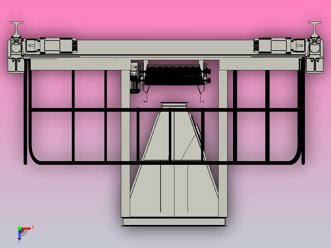 工厂钢架平台俯视图